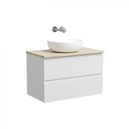 Тумба подвесная с раковиной Sancos Snob T 80 см SNT80W, Bianco (раковина Element CN6005, столешница TT80A2) - фото 