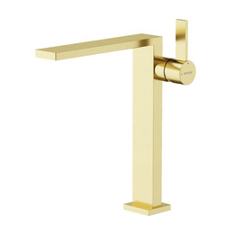 Смеситель для раковины высокий Sancos Linn SC9020BG, брашированное золото - фото 