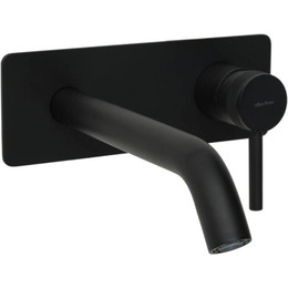 Смеситель для раковины настенный Allen Brau Priority 5.31003-31 (со скрытой частью) чёрный матовый - фото 