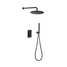 Душевая система для душа с термостатом Allen Brau Priority 5.31013-31, чёрный матовый - фото 