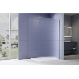 Душевая перегородка Aquatek Walk in 120 см AQ.WI.120.2CH (стекло 8 мм) с кронштейном в комплекте, серебро/матовое - фото 