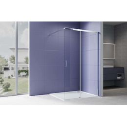 Душевая перегородка Aquatek Walk in 120 см AQ.WISL.120.1CH (стекло 8 мм) с кронштейном в комплекте, серебро/прозрачное - фото 