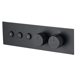 Смеситель для душа с термостатом Allen Brau Liberty 5.33003-31 (со скрытой частью) чёрный матовый - фото 