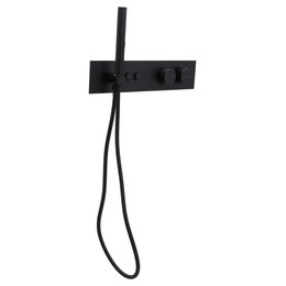 Смеситель для душа с термостатом Allen Brau Liberty 5.33010-31 (со скрытой частью) чёрный матовый - фото 