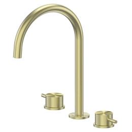 Смеситель для раковины ABBER Wasser Kreis 316 AF8108BG-M, золото брашированное - фото 