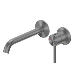 Смеситель для раковины настенный Abber Wasser Kreis 316 AF8112BGG-M (со скрытой частью) оружейная сталь брашированная - фото 