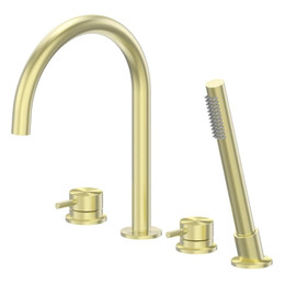 Смеситель для ванны Abber Wasser Kreis 316 AF8113BG, золото брашированное - фото 