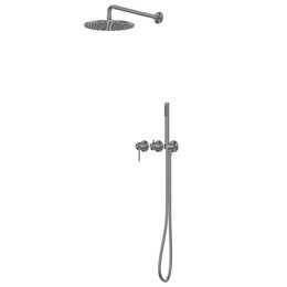 Душевая система для душа Abber Wasser Kreis 316 AF8118BGG, оружейная сталь брашированная - фото 