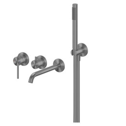 Смеситель для ванны Abber Wasser Kreis 316 AF8130BGG (со скрытой частью) оружейная сталь брашированная - фото 