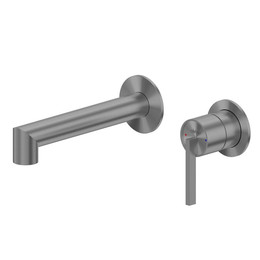 Смеситель для раковины настенный Abber Perfekte 316 AF8A12BGG (со скрытой частью) оружейная сталь брашированная - фото 