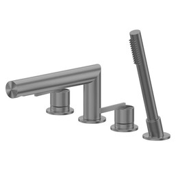 Смеситель для ванны Abber Perfekte 316 AF8A13BGG, оружейная сталь брашированная - фото 