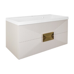 Тумба подвесная с раковиной Azario Zena 80/2 80 см CS00097029, кашемир - фото 