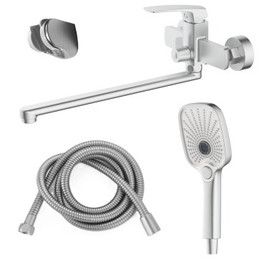 Смеситель для ванны Azario Conda AZ-K1711BN, сатин - фото 