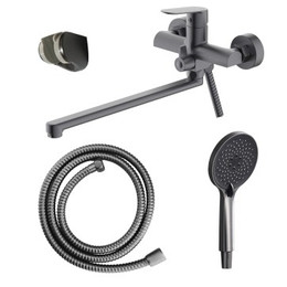 Смеситель для ванны Azario Alanti AZ-K1732GR, графит - фото 