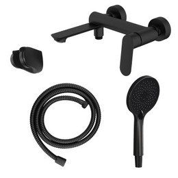 Смеситель для ванны Azario Alanti AZ-K3032B, чёрный матовый - фото 