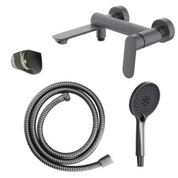 Смеситель для ванны Azario Alanti AZ-K3032GR, графит - фото 