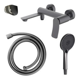 Смеситель для ванны Azario Escaro AZ-K3074GR, графит - фото 