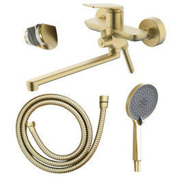 Смеситель для ванны Azario Lursy AZ-K1749MG, золото матовое - фото 