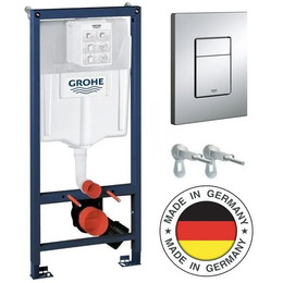 Инсталляция для подвесного унитаза Grohe Rapid SL 38536001 с кнопкой смыва хром 38732000 - фото 