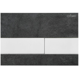 Кнопка смыва Cezares Lux LUX-PN-BIO, чёрный/белый матовый - фото 