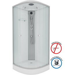 Душевая кабина Niagara Eco 80x80 см E80/13/MT, хром матовый/матовое (безсиликоновая сборка) - фото 