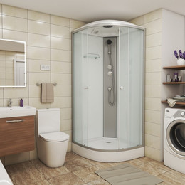 Душевая кабина Niagara Eco 80x80 см E80/13/MT, хром матовый/матовое (безсиликоновая сборка) - фото 