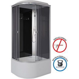 Душевая кабина Niagara Eco 90x70 см E90/70/40R/TN, серебро/тонированное (безсиликоновая сборка) - фото 