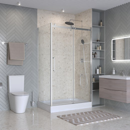 Душевое ограждение BelBagno 110x80 см MARINO-2-AH-1-110/80-C-Cr, хром/прозрачное - фото 