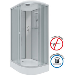 Душевая кабина Niagara Eco 120x80 см NG-3312-14L, серебро/матовое (безсиликоновая сборка) - фото 