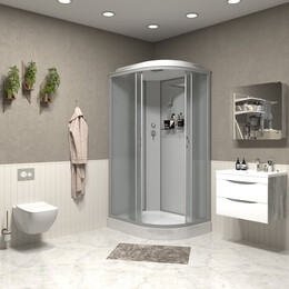 Душевая кабина Niagara Eco 120x80 см NG-3312-14L, серебро/матовое (безсиликоновая сборка) - фото 