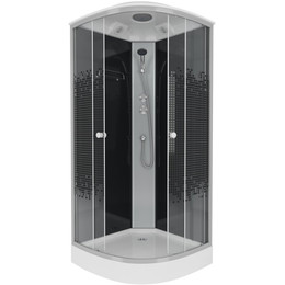 Душевая кабина Niagara Eco 80x80 см NG-4503-14, хром матовый/узор (безсиликоновая сборка) - фото 