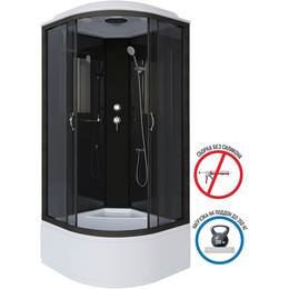 Душевая кабина Niagara Classic 90x90 см NG-6508-14, чёрный/тонированное (безсиликоновая сборка) - фото 