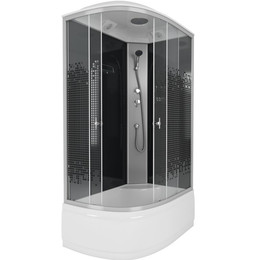 Душевая кабина Niagara Eco 120x80 см NG-7510-14R, серебро/узор (безсиликоновая сборка) - фото 