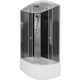 Душевая кабина Niagara Eco 120x80 см NG-7510-14L, серебро/узор (безсиликоновая сборка) - фото 