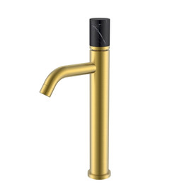 Смеситель для раковины высокий Boheme Stick 122-MG-MR-B, золото матовое - фото 