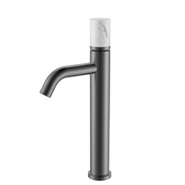 Смеситель для раковины высокий Boheme Stick 122-SGM-MR-W, графит глянец - фото 