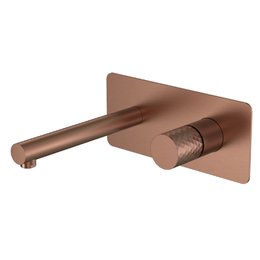 Смеситель для раковины настенный Boheme Stick 125-BRB (со скрытой частью) брашированная бронза - фото 