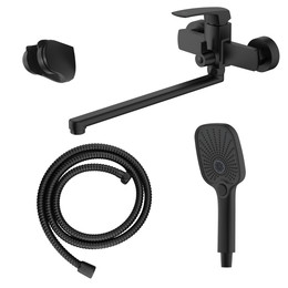 Смеситель для ванны Azario Conda AZ-K1711B, чёрный матовый - фото 