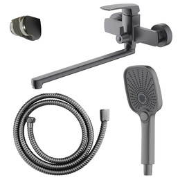 Смеситель для ванны Azario Conda AZ-K1711GR, графит - фото 