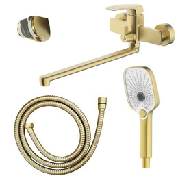 Смеситель для ванны Azario Conda AZ-K1711MG, золото матовое - фото 