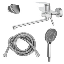 Смеситель для ванны Azario Lursy AZ-K1749BN, сатин - фото 