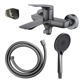 Смеситель для ванны Azario Lursy AZ-K3049GR, графит - фото 