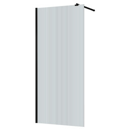 Душевая перегородка Azario Walk-in 120 см AZ-251-120-MB-CRF (стекло 8 мм) чёрный матовый/рифленое - фото 