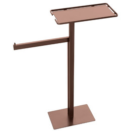 Стойка с полотенцедержателем и полкой Boheme 10952-CB, цвет брашированная медь - фото 