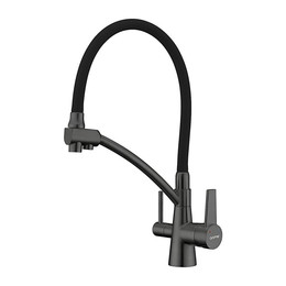 Смеситель для кухни Gappo G4398-19, оружейная сталь - фото 