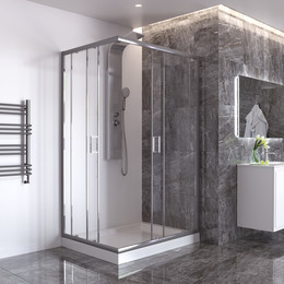 Душевое ограждение Taliente 120x80 см TA-08120-1CP, хром/прозрачное - фото 