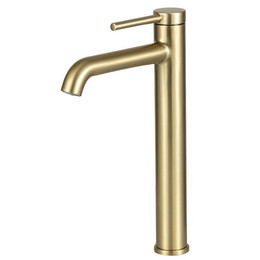 Смеситель для раковины высокий Gappo G06-3 G1006-23, золото сатин, Цвет производителя: золото сатин - фото 