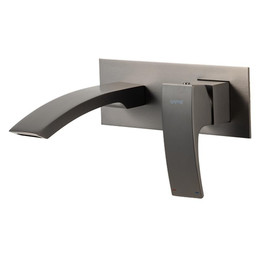 Смеситель для раковины настенный Gappo G07-9 G1007-29, оружейная сталь, Цвет производителя: оружейная сталь - фото 