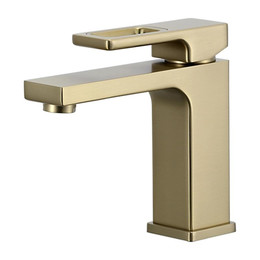 Смеситель для раковины Gappo G17-3 G1017-3, золото сатин - фото 