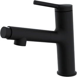 Смеситель для раковины с выдвижным изливом Gappo G1052-76, черный - фото 